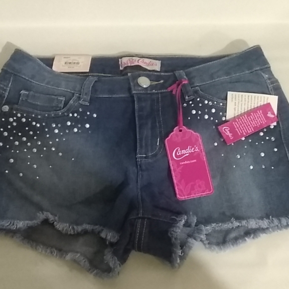 Candie's Embellished Denim Shorts Size 1 NWT - Picture 5 of 5